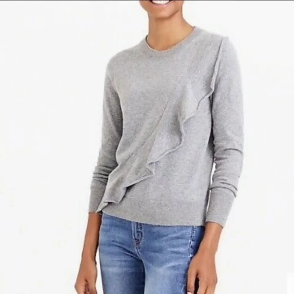 J. CREW Mercantile Ruffle Front Wool Sweater XS - Picture 8 of 8